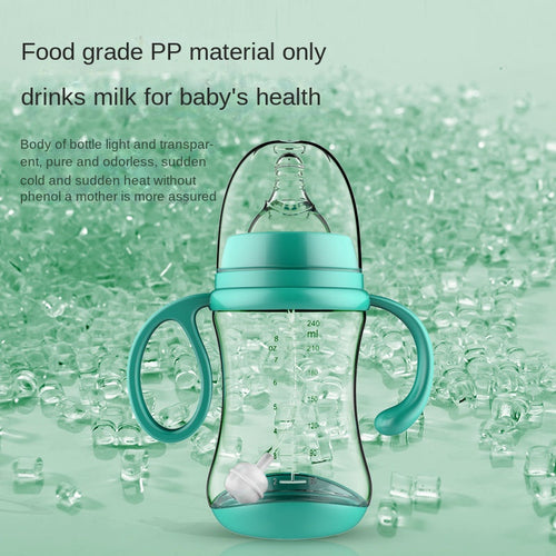 Anti-Choke Wide-Caliber Baby Bottle with Grip